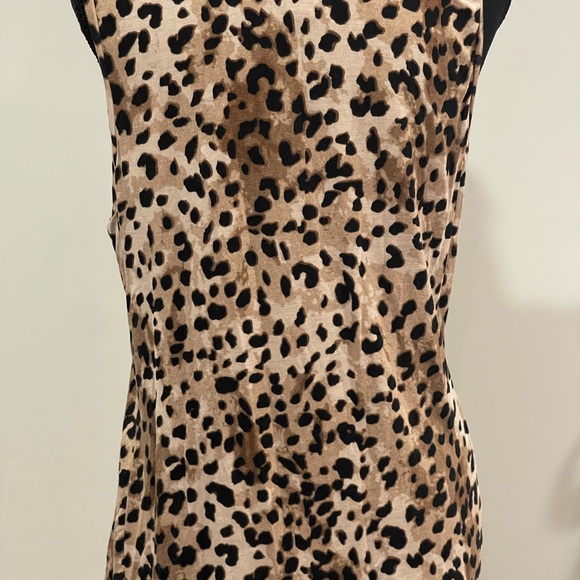 Carmen Marc Valvo M Leopard Print Sleeveless Top with Stretch 400 - Picture 4 of 8
